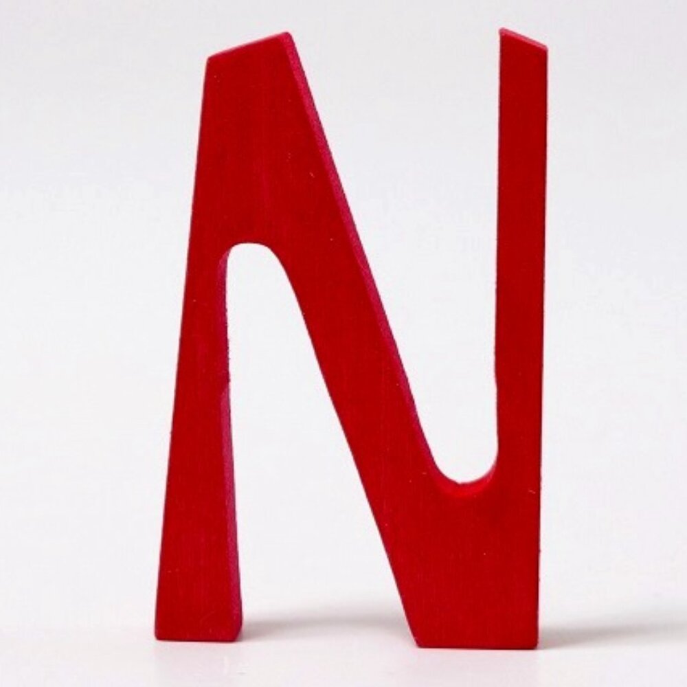 NWT Grimm's Wooden Toys Anthroposophical Letter N